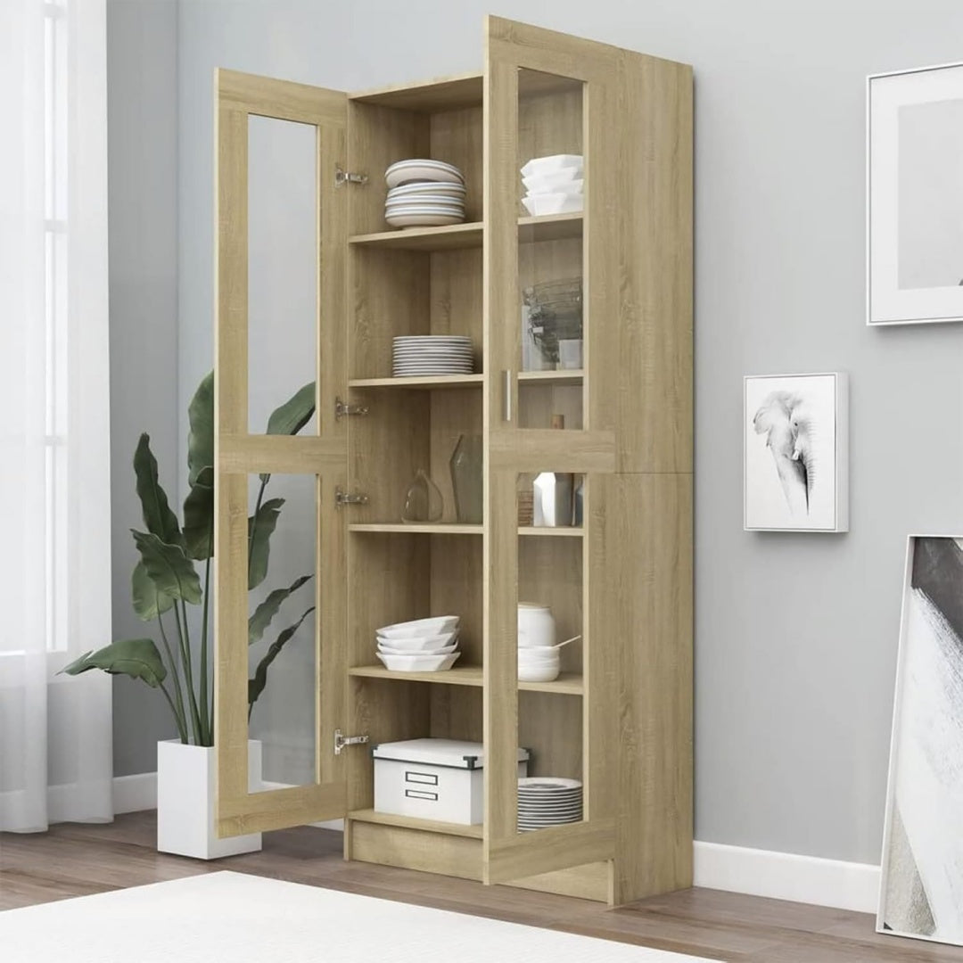Style classique vitrine gris clair en verre