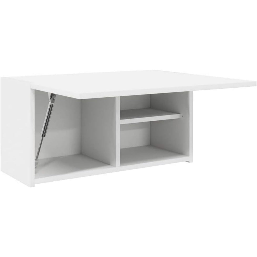 Meuble suspendu gris avec une fixation murale invisible