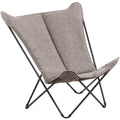 Chaise pliante design en acier et tissu