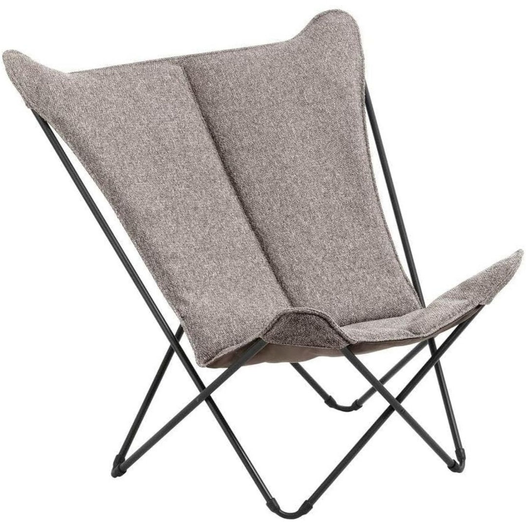 Chaise pliante design en acier et tissu