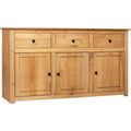 Buffet contemporain 3 tiroirs et 3 portes orange