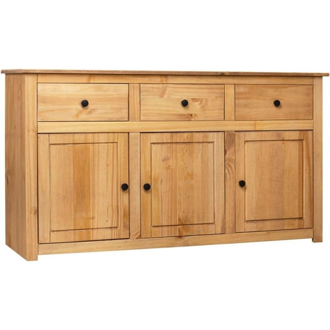 Buffet contemporain 3 tiroirs et 3 portes orange