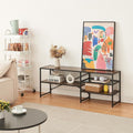 Pratique meuble TV en acier gris clair pour interieur