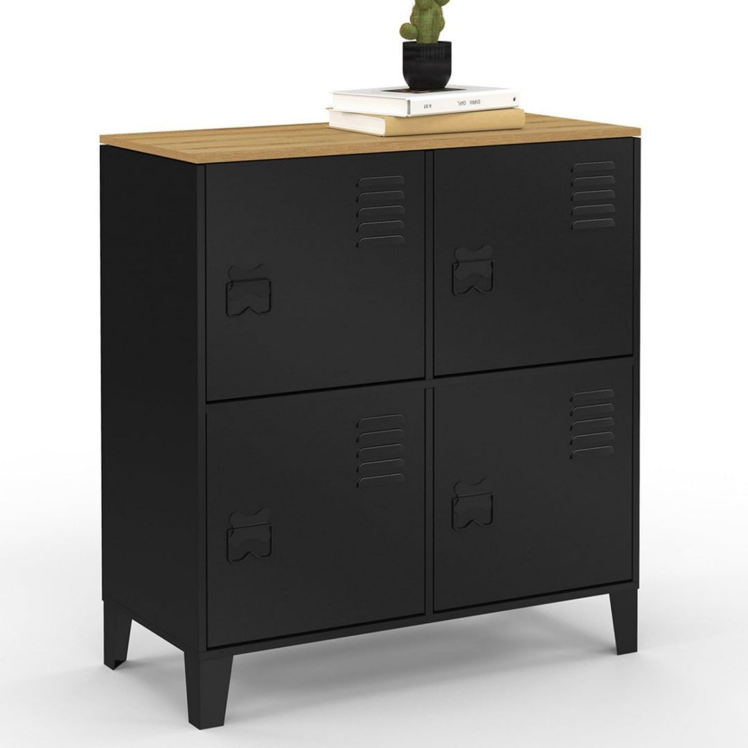 Enfilade gris fonce 79 cm, gain de place