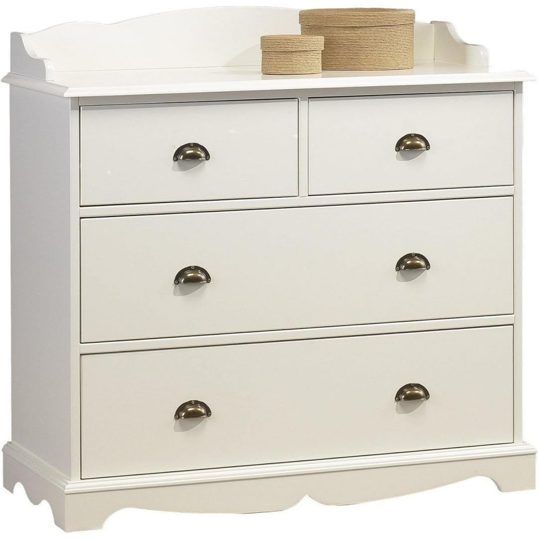 Commode gris clair en metal, pour entree
