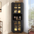 Meuble bas gris 2 etageres, ideal pour salon et cuisine