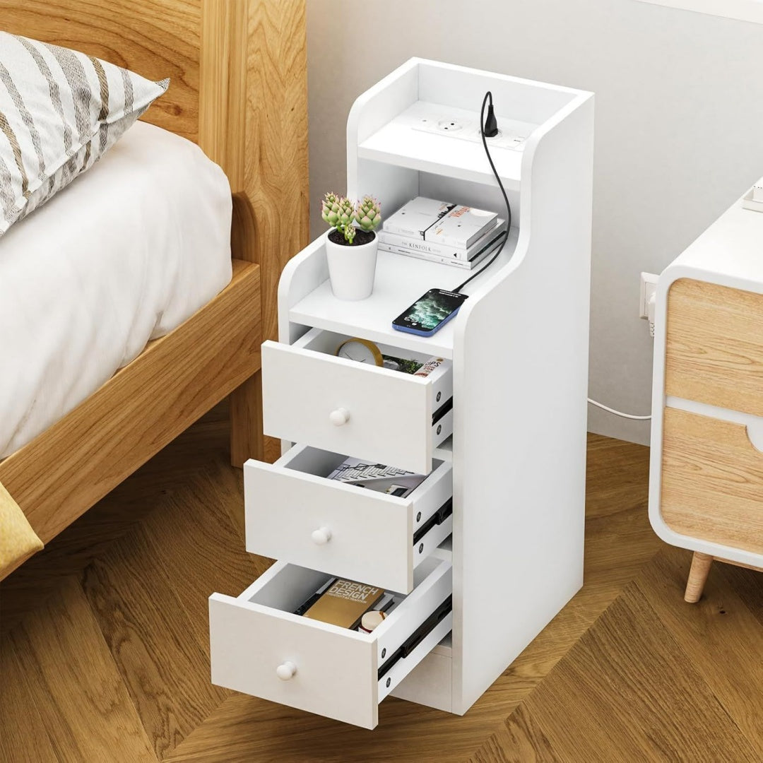 Table de bout de lit pour bureau gris clair moderne