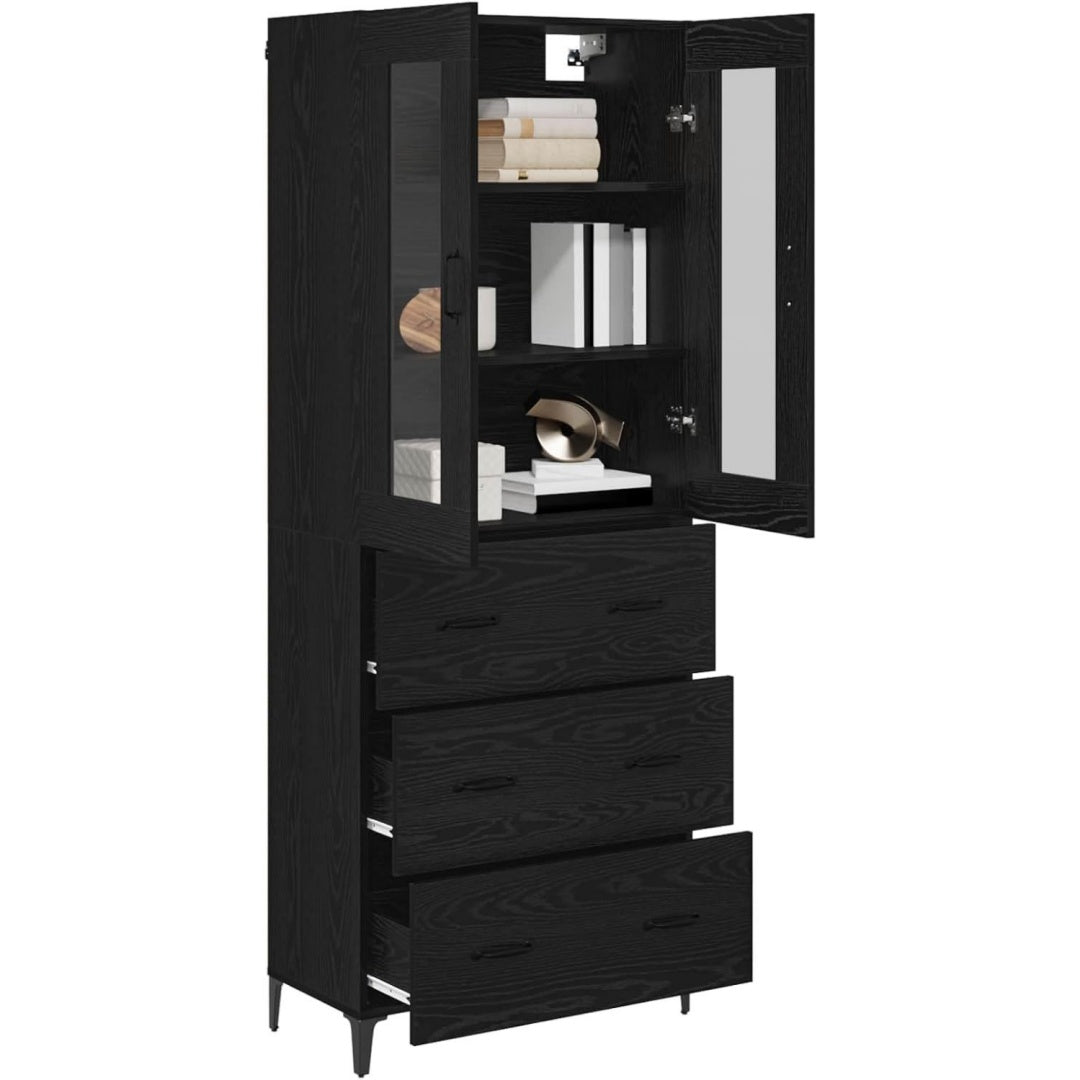 Petit buffet haut avec une fixation murale invisible et une porte