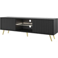 Grand meuble TV en MDF et acier