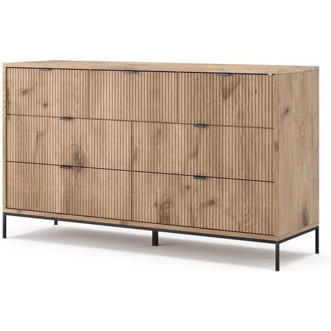 Commode marron ideal pour salon 140 x 42 x 81 cm