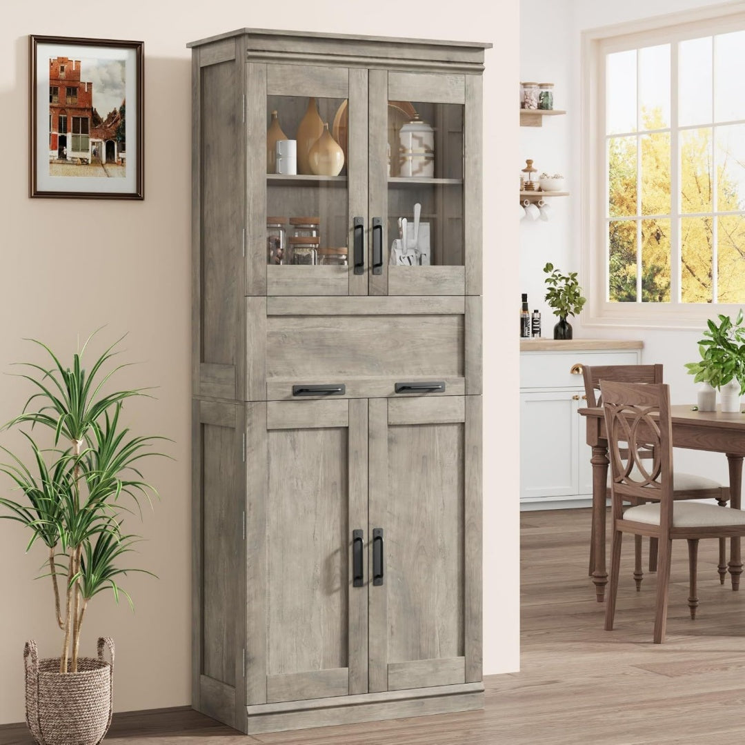 Meuble colonne fonctionnel en chene et MDF