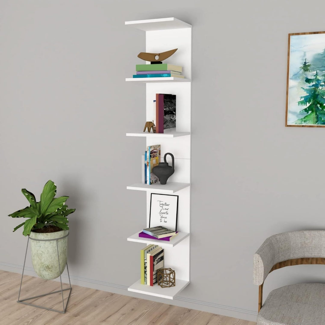 Design moderne etagere murale gris 180 x 34.5 x 30 cm