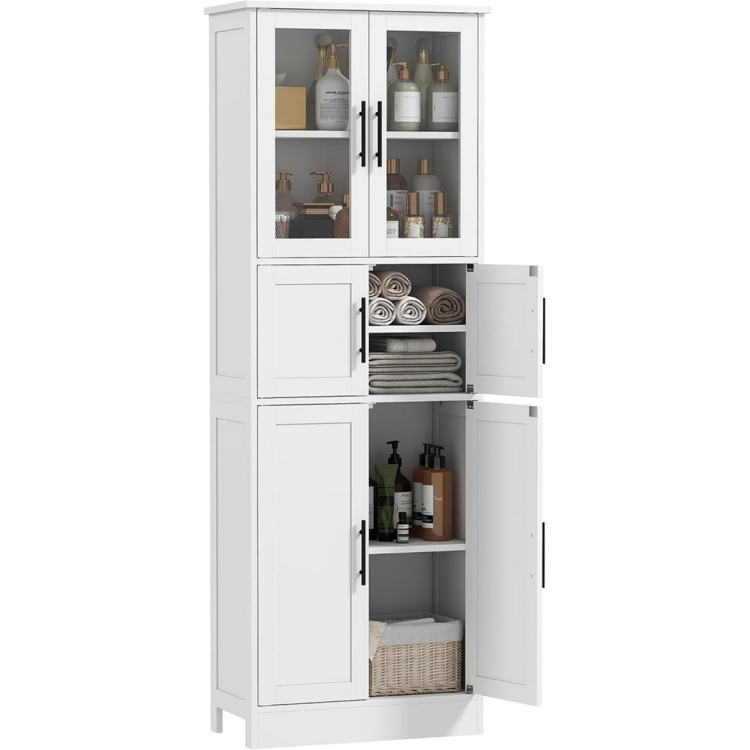 Colonne de rangement en acier gris clair 60 x 30 x 170 cm