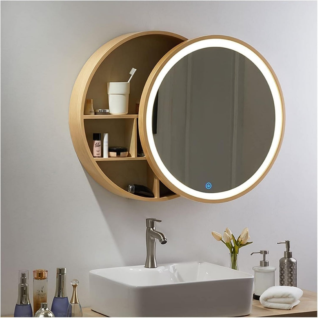 Malin, armoire miroir gris style vintage