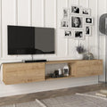 Robuste meuble TV gris clair 180 x 31 x 29.5 cm