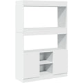 Robuste, bahut gris clair en bois style vintage avec rangement integre