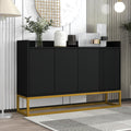 Meuble de rangement buffet gris, quatre portes