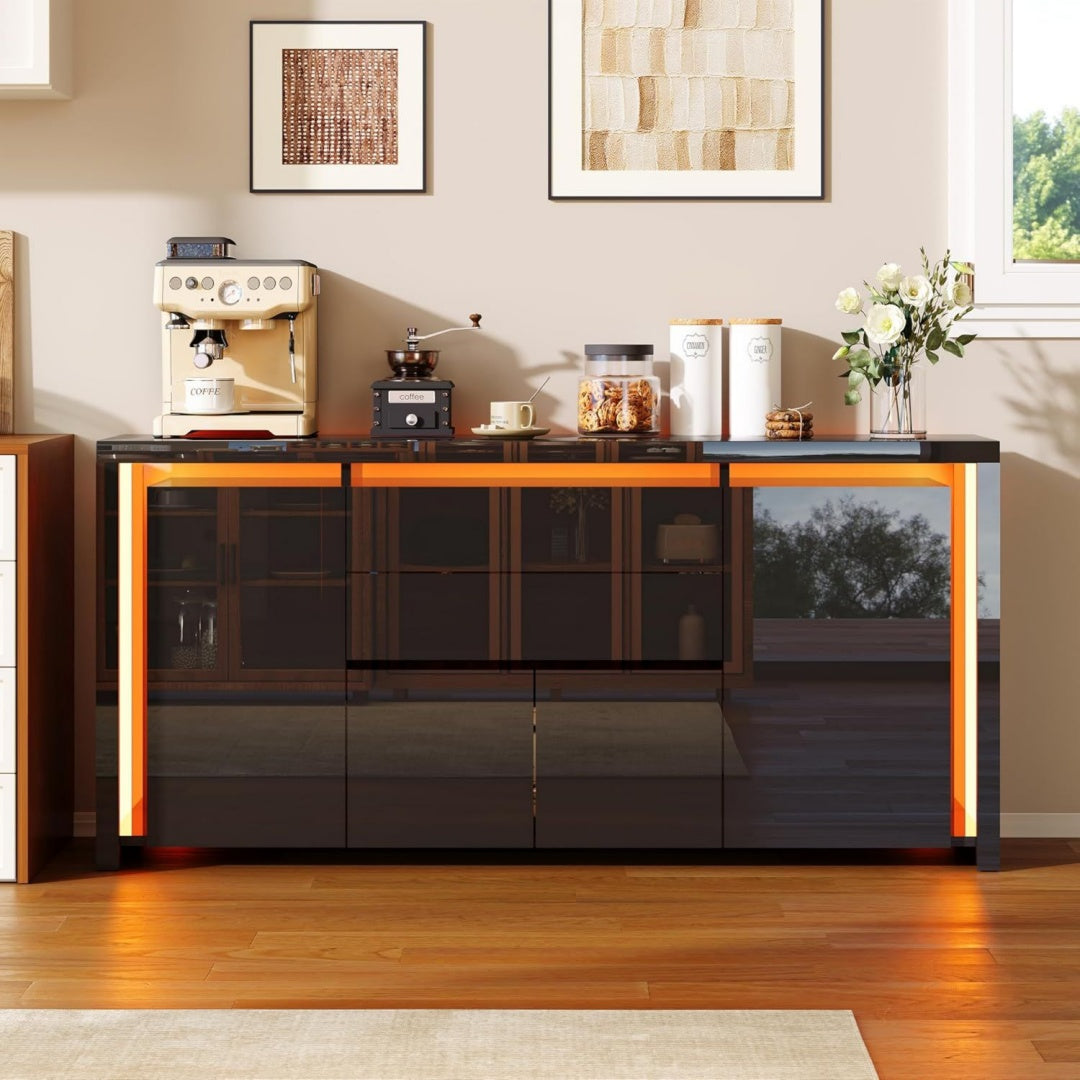 Buffet marron pour interieur 35 x 160 x 75 cm