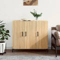 Buffet en chene et metal construction solide