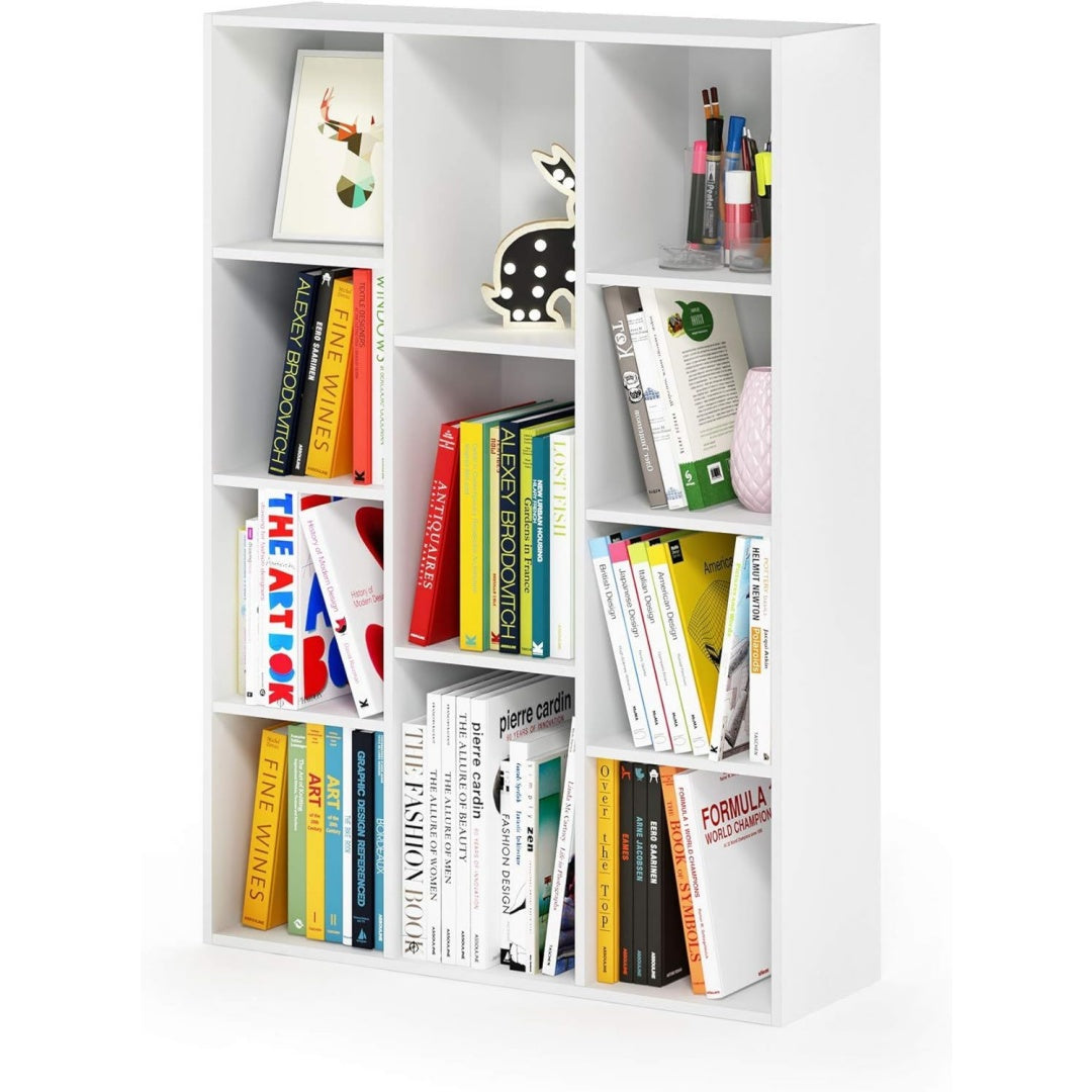 Bibliotheque minimaliste gris clair