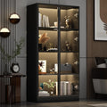 Tout ranger sans effort, armoire vitree gris fonce en verre